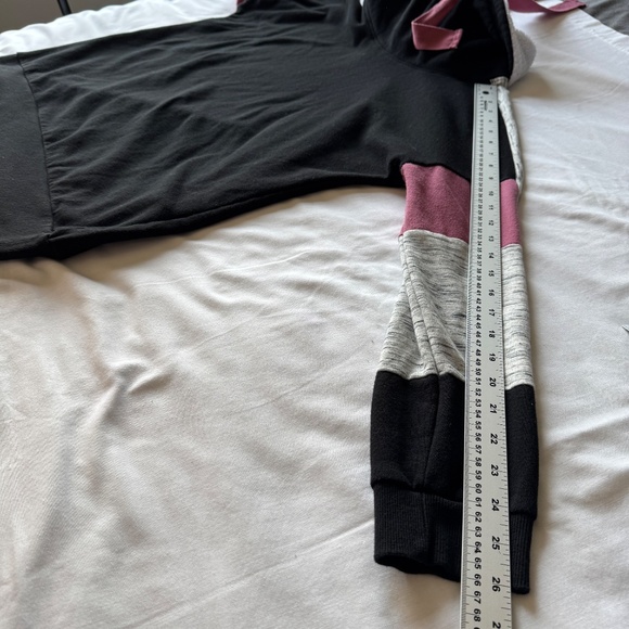 Miss Chievous Women's Fleece Cowl Neck Long Sleeve Pullover Sweatshirt Black XL - Picture 10 of 13